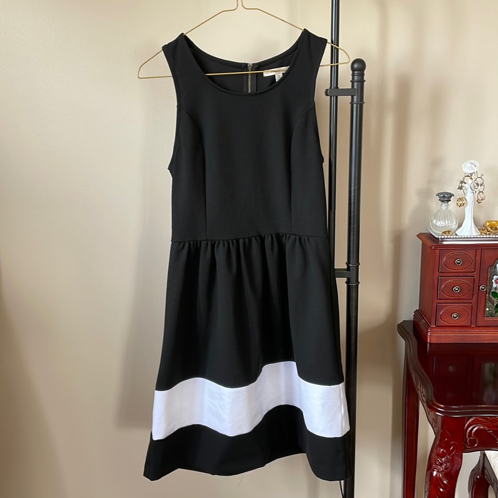 SOLD Black fit and flare dress